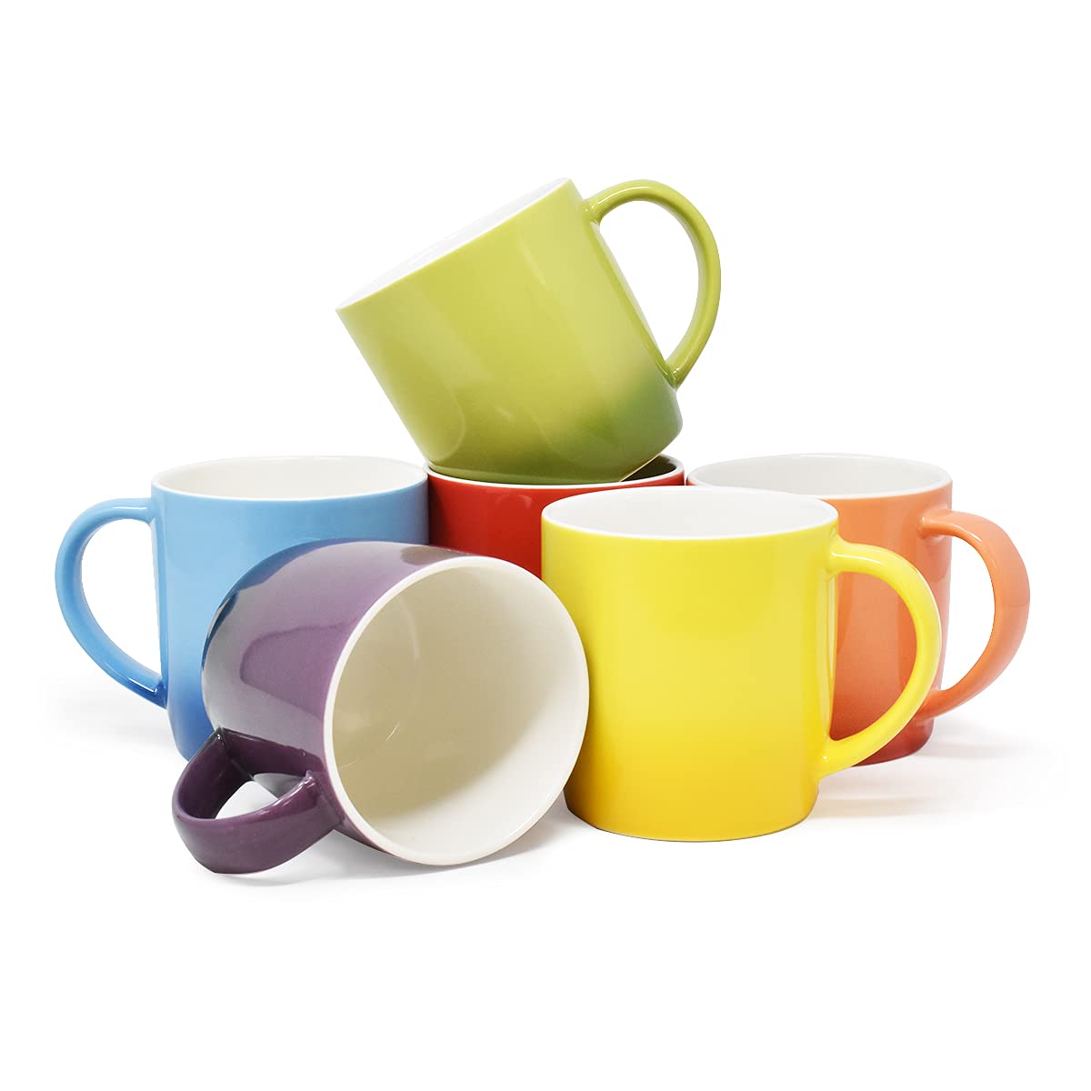  Juego de 6 tazas de café coloridas 350ml para mantener calientes té, chocolate y bebidas frías
| Juego de 6 tazas de ca